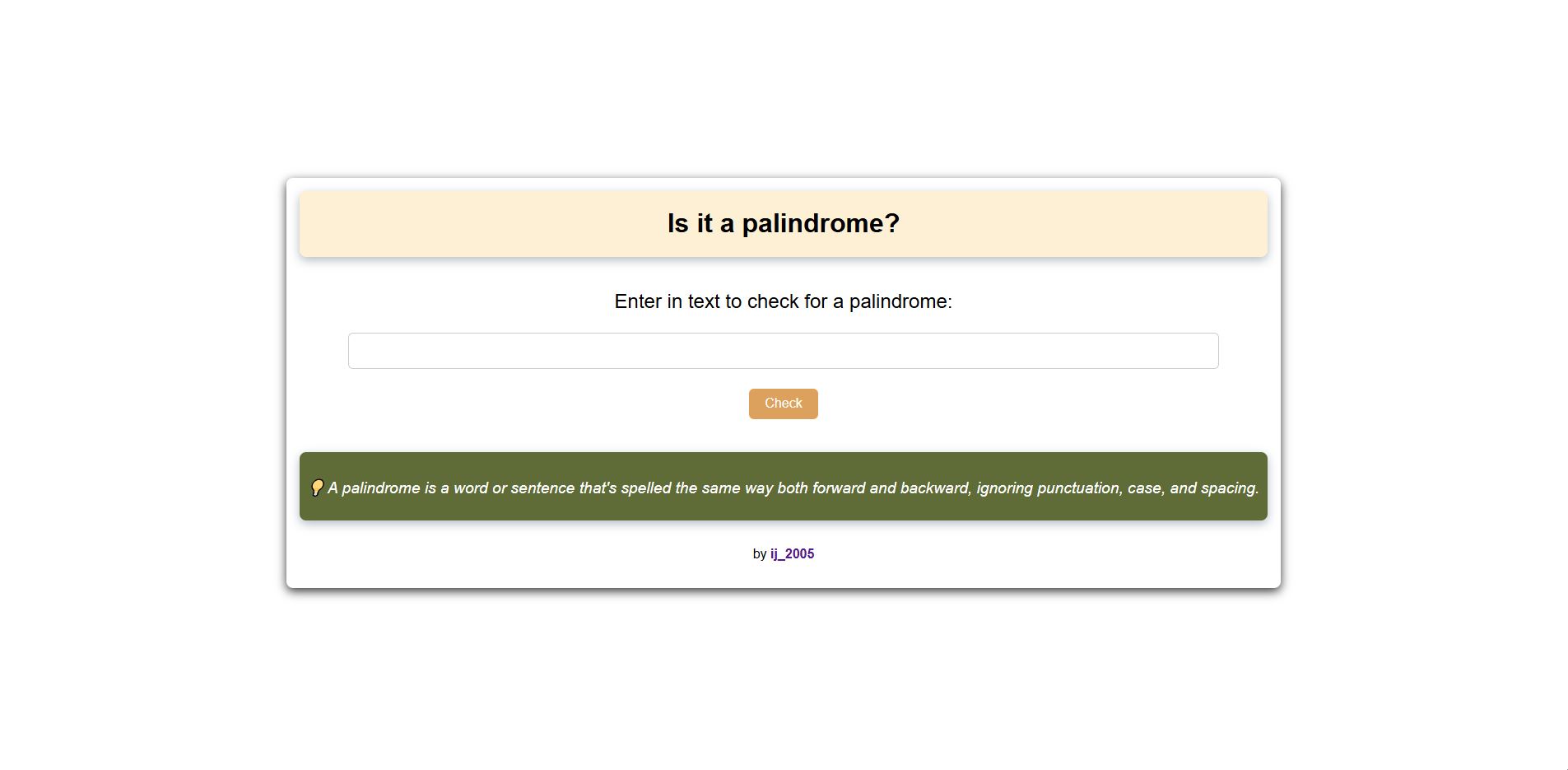 palindromeChecker